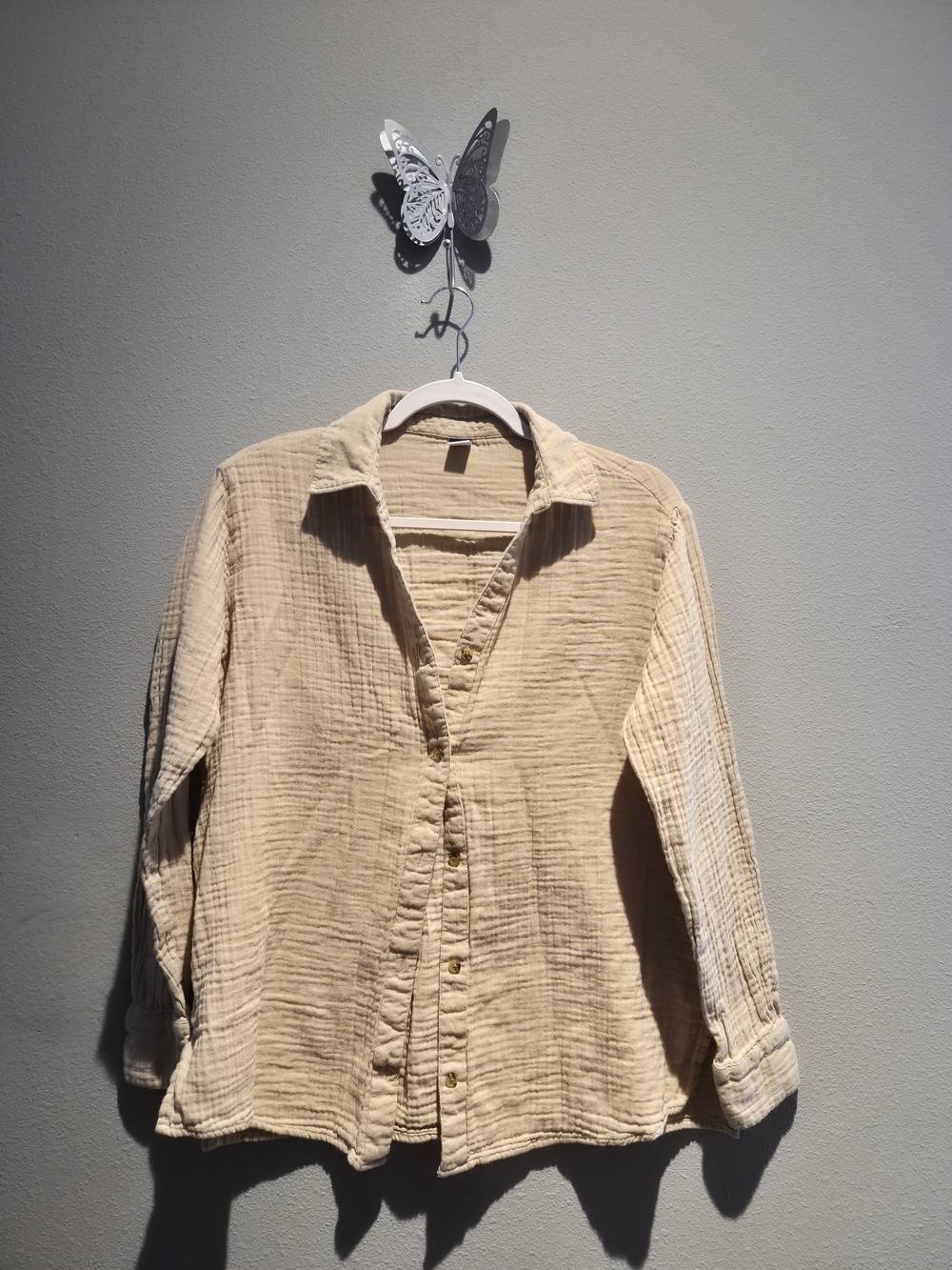 Old Navy Neutral-Tone Button Front Shirt